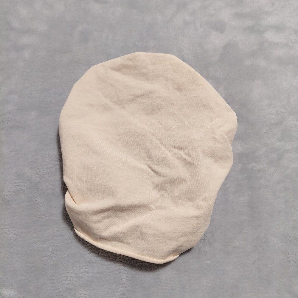 Baby Turban Hat Neutral Beige Bow Headwrap Photoshoot One Size - Picture 2 of 2